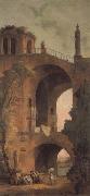 ROBERT, Hubert Landscae with Ruins Spain oil painting artist